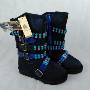 K.Signature Limited Studded Sheepskin winter boots